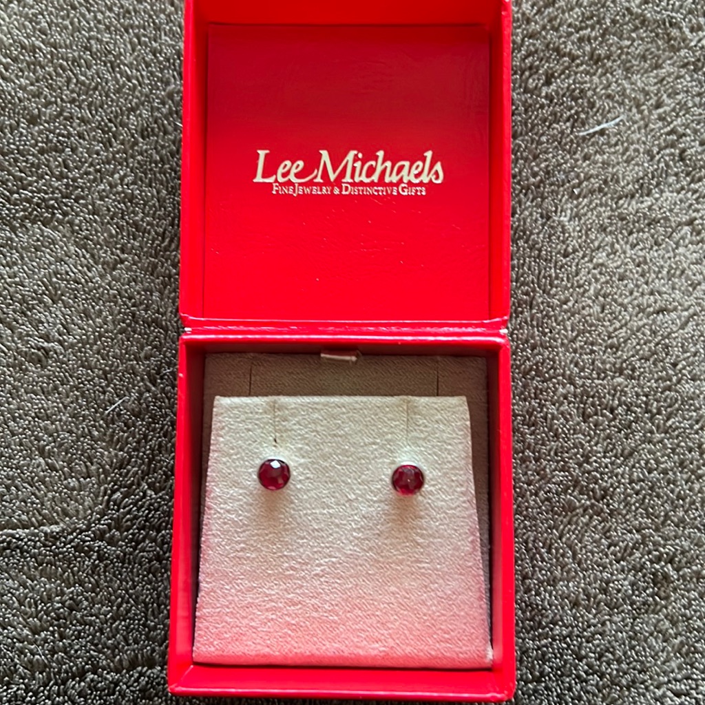 Sterling Silver Ruby Studs